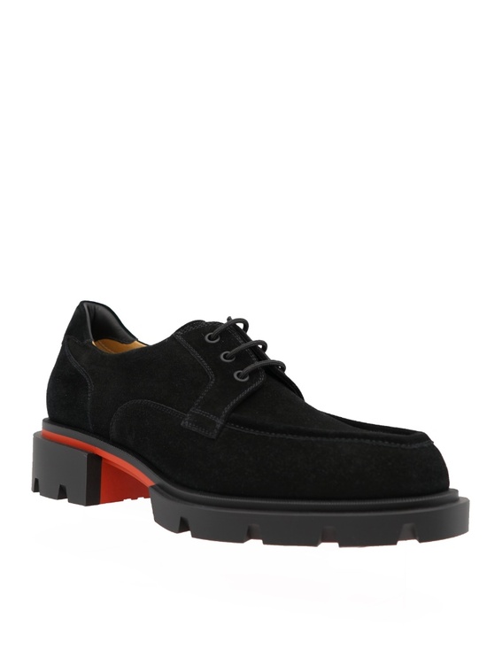 Christian Louboutin Our Georges Black Suede Lace-Up Shoes Size 11 New